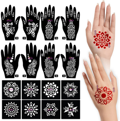 APCUTE Mehendi stencil reusable(Mehendi stencil reusable)