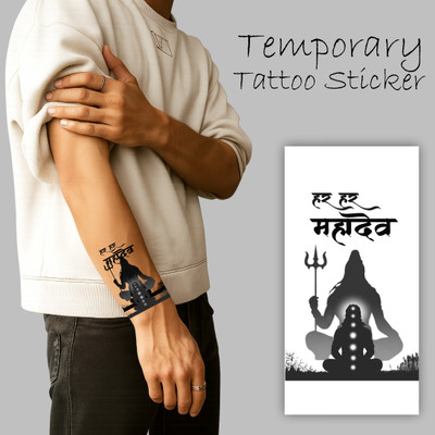 Vanvati Powerful Lion Head Tattoo Sticker Easy Apply With Waterproof(Temporary Tattoo Sticker For Male & Female Skin Friendly & Water Proof)