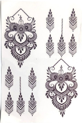 Vartanu 20.5 cm Mehndi Sticker Non-Reusable Sticker(Pack of 1)