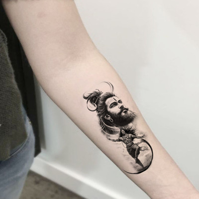 stylizeink God Shiv 3d Angry Traditional Temporary Tattoos Stickers with Boys Girls(God Shiv 3d Angry Traditional)