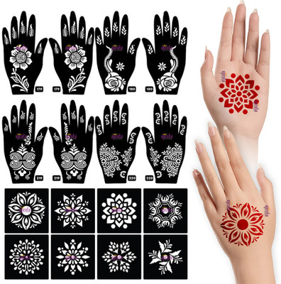 APCUTE Mehandi design stencils(Mehandi design stencils)