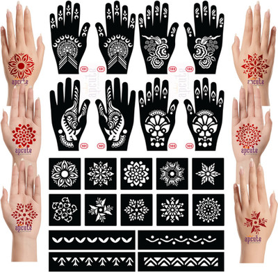 APCUTE(mehndi stencil Set of 22 pieces)