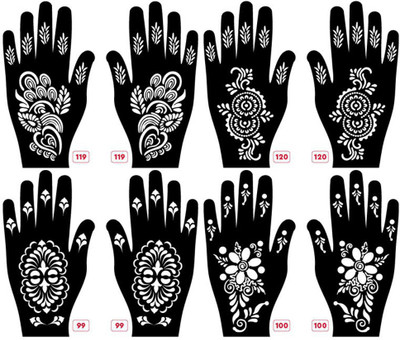 APCUTE Mehandi design stencils(Mehandi design stencils)