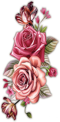 surmul(Multicolor Rose Temporary Tattoo)