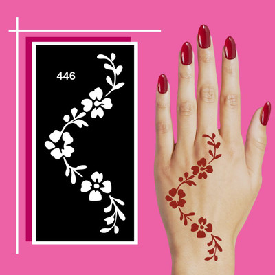 komstec Fun and Functional Henna Design Stencil Stickers for Practice(Kids can decorate notebooks, drawings, or school projects with Stencil stickers)