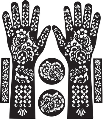 KICKWIX Henna Tattoo Stencil Women Girls Hand Finger Paint Temporary(FLORAL)
