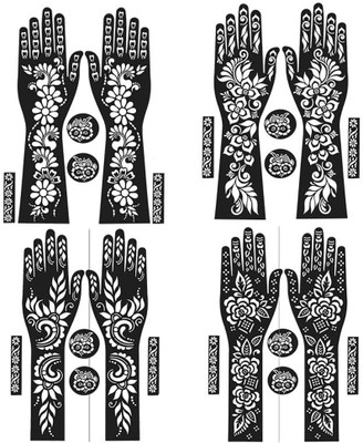 Nazry MGEDGE Mehendi Stencil | Mehendi Sticker Design | Henna Sticker | Heena Stencil(MGEDGE Mehendi Stencils | Mehendi Sticker Design | Henna Sticker)