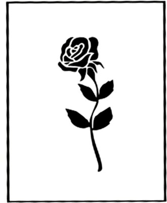 SIMPLY INKED Rose Frame Temporary Tattoo Designer Tattoo for all(Rose Frame)