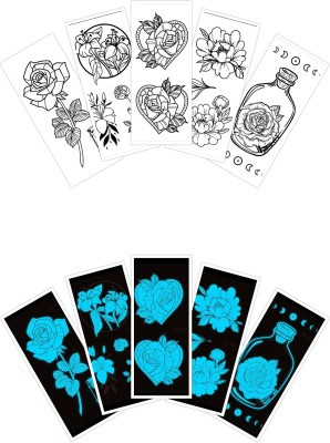 S.A.V.I 5 PCS. Luminous Temporary Tattoo Stickers, Glow In Dark Temporary Tatt(5 PCS. Luminous Temporary Tattoo Stickers, Glow In Dark Temporary Tatt)