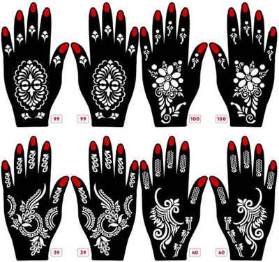APCUTE Mehandi Stencils Stickers - mehendi stencils for hands(Mehandi Stencils Stickers - mehendi stencils for hands)