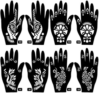 APCUTE Mehandi Stencils Stickers - mehendi design stencils(Mehandi Stencils Stickers - mehendi design stencils)