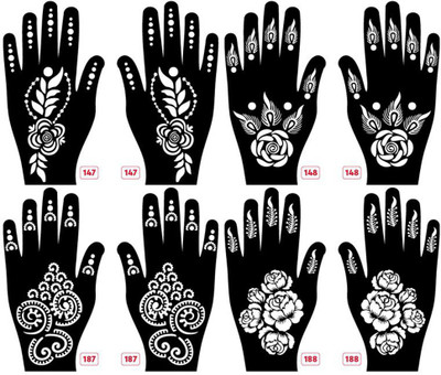 APCUTE Mehndi stencils for hands bridal reusable(Mehndi stencils for hands bridal reusable)