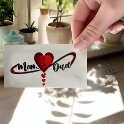 Temporary Tattoowala Mom Dad & Heart Temporary Tattoo For Male & Female Tattoo Sticker(Mom Dad Temporary Tattoo)