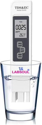 LABSOUL 3 in 1 TDS EC & Temperature Water Purity Tester PPM Indicator + Temp Display Digital TDS Meter