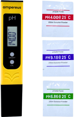 AMPEREUS Auto Yellow pH Meter for Water - Accurate Water pH Meter for Testing & Analysis Digital TDS Meter