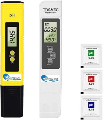 OCEAN STAR EC Meter and pH Meter, Total Dissolved Solids with pH Meter for Water Testing Digital TDS Meter