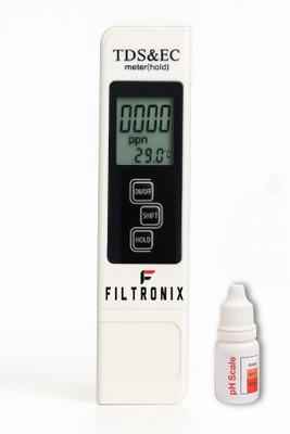 FILTRONIX Digital TDS EC & Temp Meter with Free pH Drop | RO, Aquarium Use Digital TDS Meter
