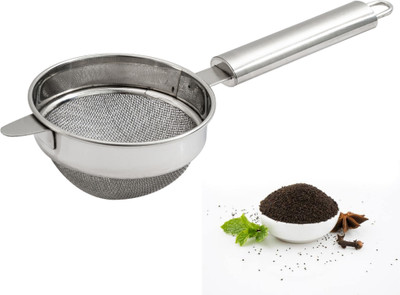 PADMAVATHI ENTERPRISES Stainless Steel Pipe Handle Chai Chalni - Multi-Purpose Tea, Soup, Juice and Tea Strainer(Pack of 1)