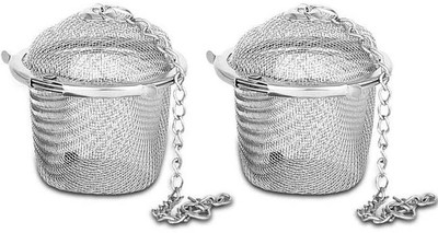 mishka Stainless Steel Spice Tea Filter Herbs Locking Infuser Mesh Ball Tea Strainer(Pack of 2)