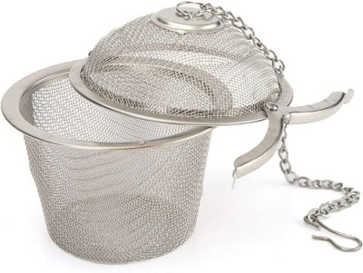 KAPEX Locking Tea Infuser Basket Rust-Free Stainless Steel with Chain Hook Tea Strainer(Pack of 1)