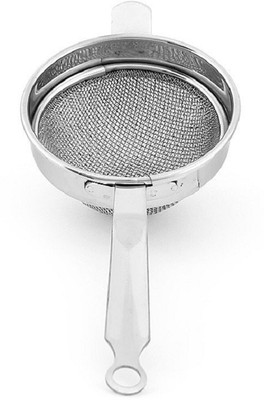 KUBER INDUSTRIES Stainless Steel Double Mesh Tea Strainer Chalni 8 cm Diameter (Silver) Tea Strainer(Pack of 1)
