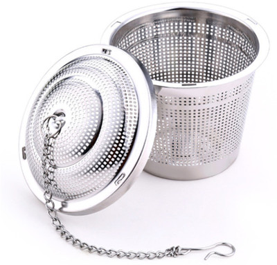 Giffy Locking Infuser Basket Rust-Free Stainless Steel Tea Infuser with Chain Hook Tea Strainer(Pack of 1)
