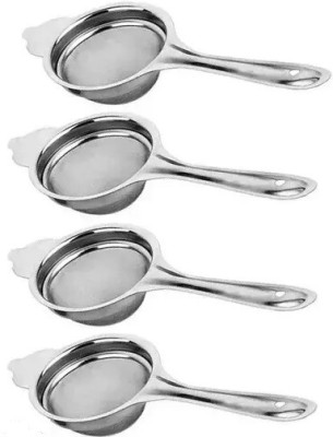 Fashion Bizz Stainless Steel Tea & Coffee Strainer |Juice Filter|Chalni | Channi | Strong Net Tea Strainer(Pack of 4)