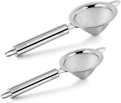 Essente Stainless Steel Conical Shape Single Mesh/Net (8 cm & 9 cm) Tea Strainer(Pack of 2)