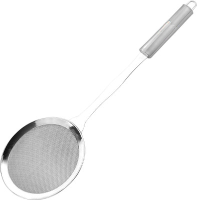 Omkarixa 14 CM Frying Spoon Zara Skimmer for Puri, Snacks & Deep Frying Strainer(Silver Pack of 1)
