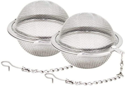 Crystal zone Stainless Steel Ball Infuser Mesh Filter Tea Strainer(Pack of 2)