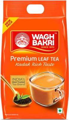 Waghbakri Premium Assam Leaf Tea Bold, Aromatic Kadak Chai Tea Pouch(1 kg)