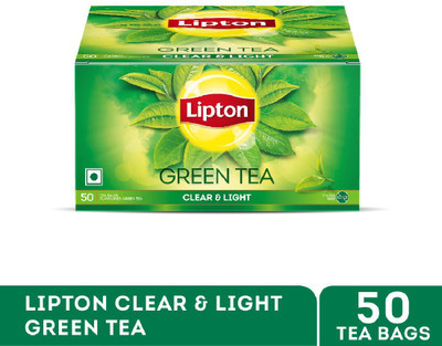 Lipton Clear & Light Green Tea Bags 50 pcs Lemon Green Tea Bags Box(65 g)