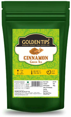 Golden Tips Blended Loose Leaf Cinnamon Green Tea Pouch(100 g)