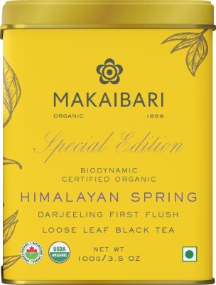 Makaibari Himalayan Spring First Flush Loose Black Tea 100 gm | USDA Organic Certified Black Tea Tin(100 g)