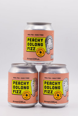 PUSHERS Peach Oolong Fizz (Sparkling Tea) Peach Tea Plastic Bottle(3 x 230 ml)