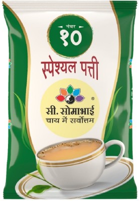 C. SOMABHAI (Quality Tea) No. 10 CTC Leaf Tea - 500 gm, Assam Leaf, Premium Black Tea powder, Chai Patti Black Tea Pouch(500 g)