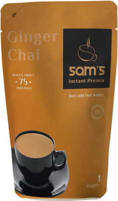 Sam's Sams Instant Chai Premix Ginger 1kg Regular Sugar Ginger Tea Ginger Instant Tea Pouch(1 kg)