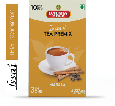 Dalmia Gold Instant Tea Premix- Masala Flavour , Regular Sugar (14 Spices Instant Tea Box(10 x 14 g)