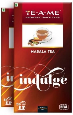 TE-A-ME Masala Pack of 2 (2 X 25 = 50 Tea Bags) Spices Black Tea Bags Box(2 x 25 Bags)