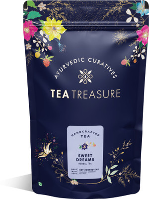 TeaTreasure Chamomile Sweet Dreams Lavendra Chamomile, Lavender, Lemon Grass Herbal Tea Pouch(100 g)