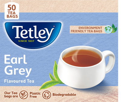 Tetley Earl Grey Black Tea Bags Box(50 Bags)