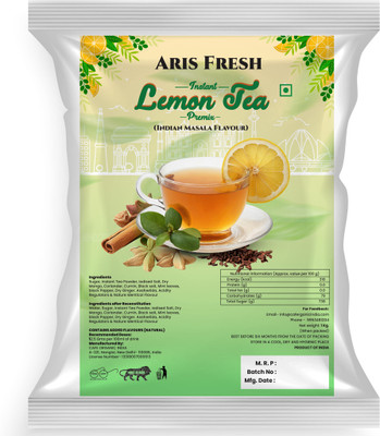 Aris fresh Instant Hot Lemon Tea Premix | Indian Masala Flavour| Lemon Instant Tea Pouch(1 kg)
