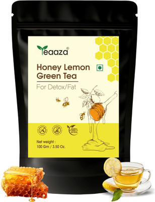 Teaaza Honey Lemon Green Tea 100g | Weight Loss, Acne | Organic Loose Leaf Honey, Lemon Green Tea Pouch(100 g)