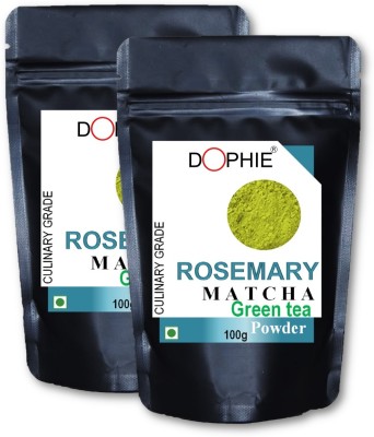 dophie Rosemary Matcha Green Tea Powder 100g [PACK-2]Culinary Grade Magical taste of ROSEMARY , Excellent for Weight Loss - More Antioxidants than Green Tea Bags Herbs Matcha Tea Pouch Herbs Matcha Tea Pouch(2 x 100)