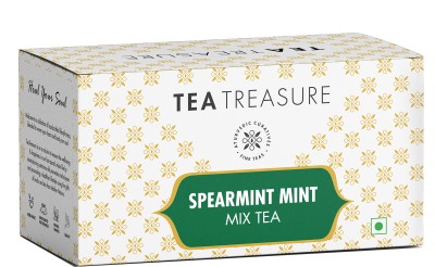 TeaTreasure Super Mint Mix for Weight Loss Whole Leaf Loose Leaves Green Tea Box(2 x 25 Bags)