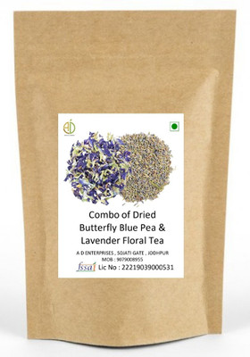 A D FOOD & HERBS Combo Of Dried Butterfly & Lavender for Tea Blends each of 20 Gms Herbal Tea Pouch(20 g)