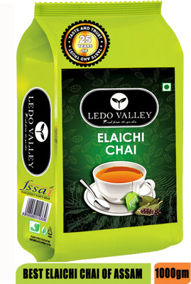 Ledo Valley CARDAMOM ELAICHI CHAI OF LEDO ASSAM VALLEY SUPERB TASTE-1Kg Cardamom Black Tea Pouch(1 kg)