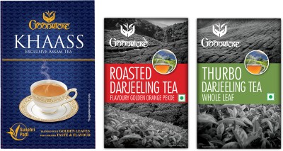 Goodricke Khaass Assam Tea(250g)+Roasted Darjeeling Tea(100g)+Thurbo Darjeeling Tea(100g)| Black Tea Box(3 x 150 g)