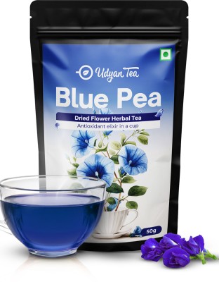 Udyan Tea Blue Pea Herbal Tea for Stress Relief| Natural Dried Flowers- 50 grams Herbal Tea Pouch(50 g)