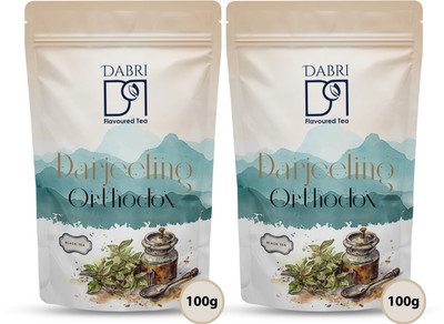 DABRI Darjeeling Orthodox darjeeling long leaf tea 100gm (100gm x 2 Pack combo) Black Tea Pouch(2 x 100 g)